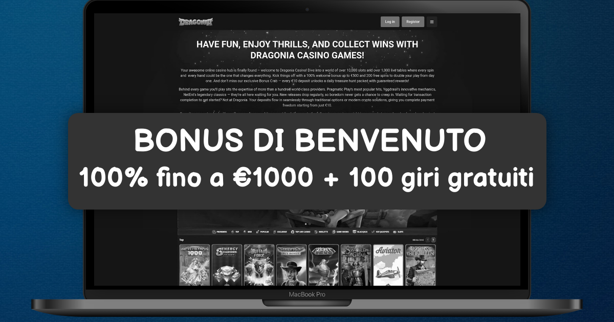 Dragonia Casino welcome bonus